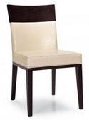 Chaise de restaurant Moona - assise et dos rembourrés - haut du dos en bois_0