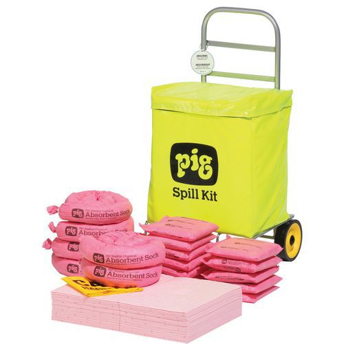 CHARIOT ABSORBANTS CHIMIQUES 53.6L - PIG