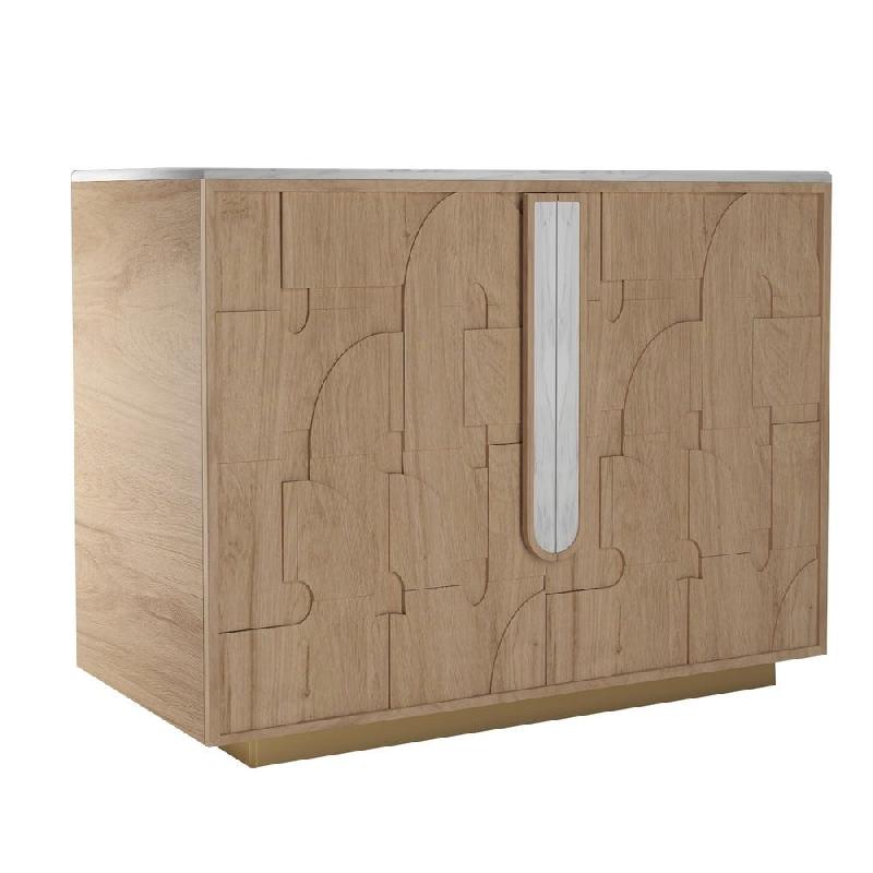 Comptoir Dua' Line laiton 1 tiroir et 2 tablettes 122x60x94 cm_0