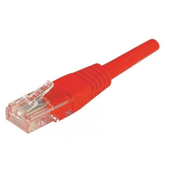 CORDON RJ45 CATEGORIE 5E U/UTP ROUGE - 5 M