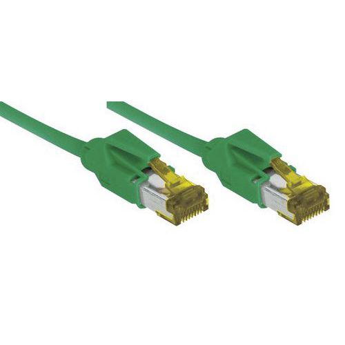 CORDON RJ45 SUR CÂBLE CAT. 7 S/FTP LSOH SNAGLESS VERT-75 M