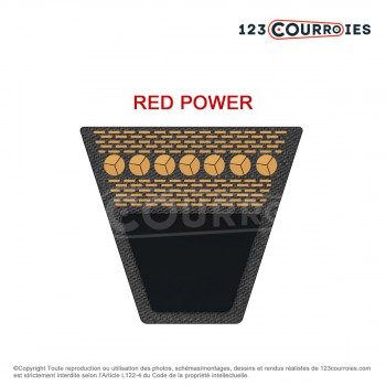 Courroie trapézoidale lisse renforcée optibelt red power 3v475rp - 3v475rp_0