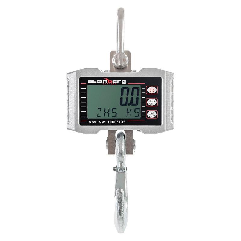 Crochet peseur - 1.000 kg / 0,5 kg - écran LCD - aluminium coulé sous pression_0