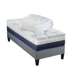 Ensemble  Matelas Mémoire de forme + Sommier + Accessoires 90x200 cm CASTELLANE BELLECOUR - blanc 4VP.OC.K20.K.0920_0