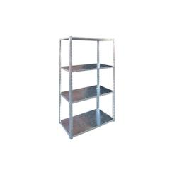 Etagère 4 tablettes L75xP30xH150 cm Acier zingué Résistance 40kg BRIXO - gris 8015234163300_0