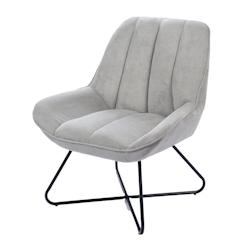 Fauteuil gris Colin -  Autre Tissu Amadeus 74x89 cm - gris 3520071925486_0