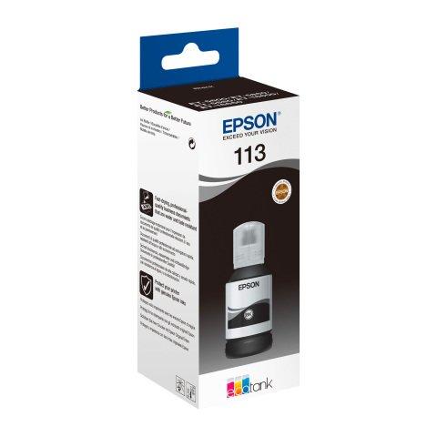 FLACON ENCRE NOIRE 113 EPSON ECOTANK -  AUTHENTIQUE