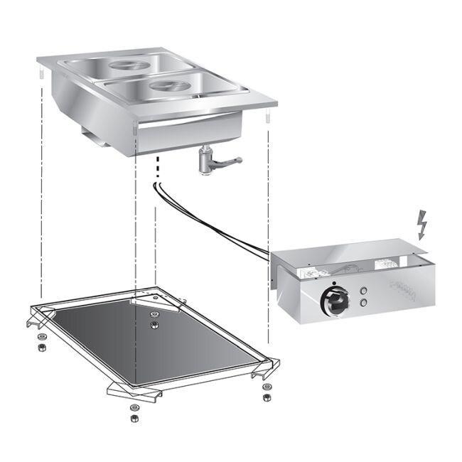 Gastro-Inox Gastro Inox Bain marie encastrable en inox 400x600x335mm - 7445908510566_0