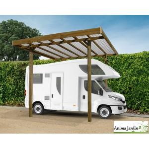 Grand carport bois autoclave 4 mètres - S7762 - pour 1 grand véhicule - produit FSC fabriqué en Europe_0