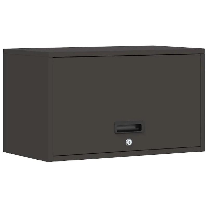 Helloshop26 - Armoire murale design moderne garage 60 x 33 x 35 cm avec rangement sécurisé et finition épurée en acier noir 02_0052853 - noir Bois_0