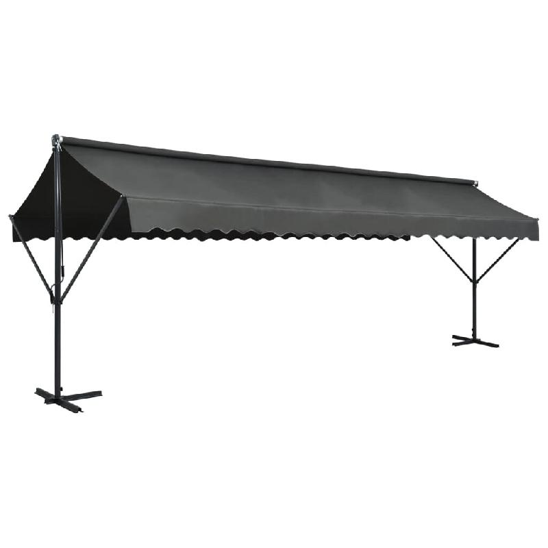 Helloshop26 - Auvent sur pied 600 x 300 cm anthracite 02_0007482 - acier 3000393882723_0