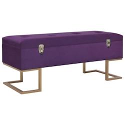 Helloshop26 - Banc banquette avec compartiment de rangement 105 cm violet velours 02_0010749 - 3000591082727_0