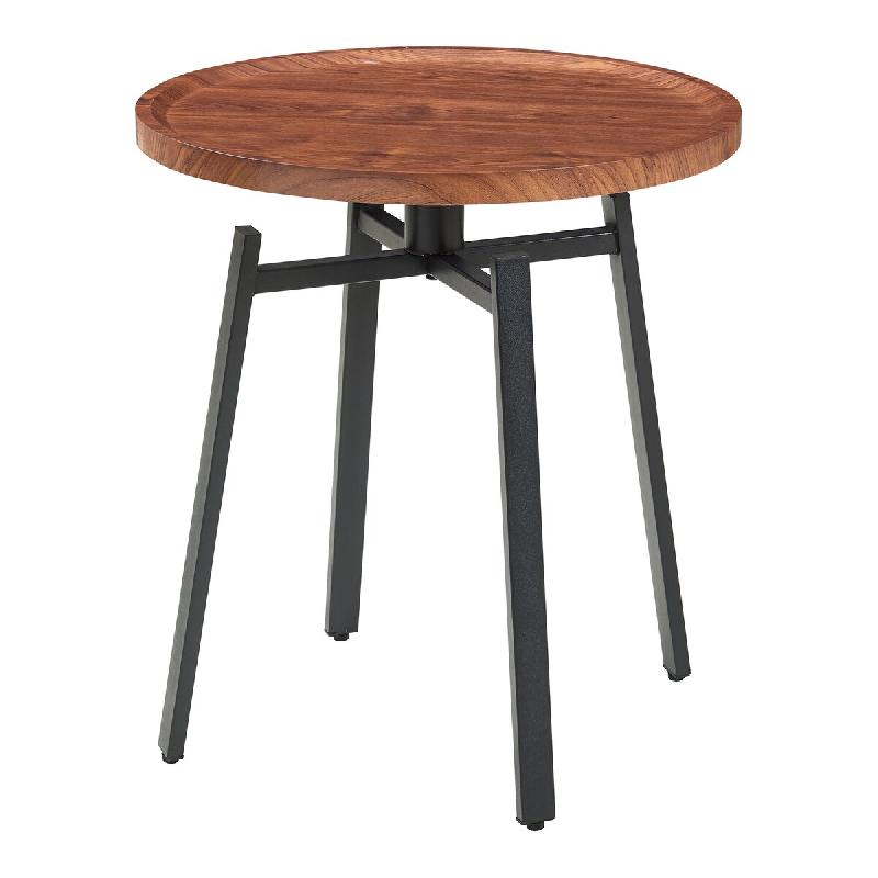 Helloshop26 - Table d'appoint 54 x 50 cm acier MDF marron 03_0010929 - marron Bois manufacturé 3000225488321_0