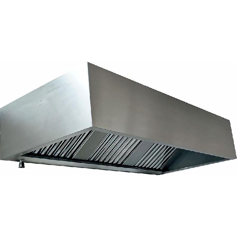 Hotte rectangulaire - P950 - H400 en acier inox avec filtre labyrinthe - Réf HRL/4704_0