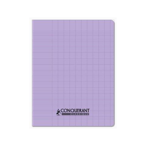 LOT DE 15 - CAHIER CONQUERANT POPLYPROPYLENE PAPIER VELIN EXTRA PASTEL 17X22 CM 96 PAGES PIQURE 90G SEYES LILA