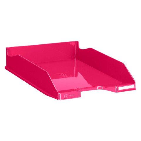 LOT DE 6 - CORBEILLE À COURRIER EXACOMPTA COMBO 2 IDERAMA FRAMBOISE