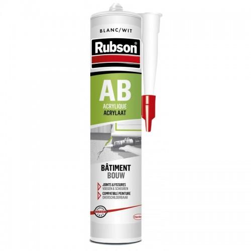 MASTIC ACRYLIQUE - JOINTS SOUPLES - BLANC - CARTOUCHE - AB RUBSON
