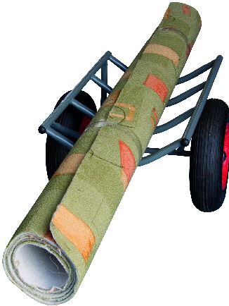 Mini chariot à rouleaux - transport moquette ou PVC - charge 250 kg - roues Ø 400 mm_0
