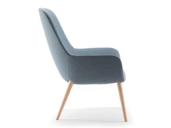 Fauteuil Cosy Lounge pied bois dossier haut_0