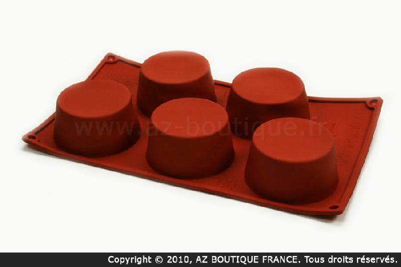 MOULE FLEXIBLE EN SILICONE - 5 MUFFINS - PADERNO - FLEXIPAD