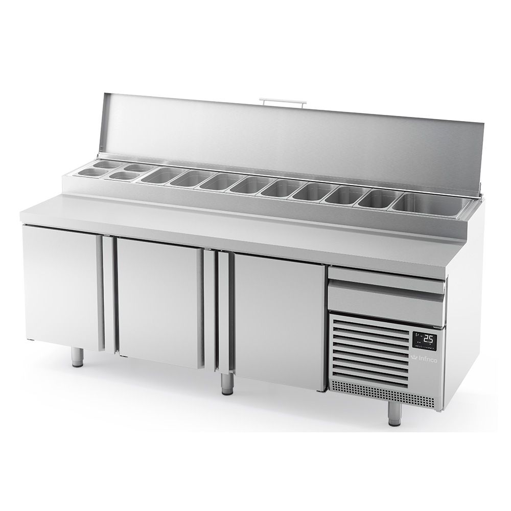 Mpl 2300 - table à pizza - infrico - 40 kg/m3_0