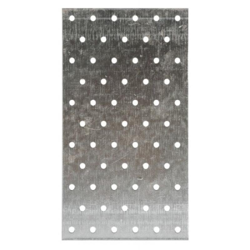 Plaques perforées acier galvanisé, largeur 100 mm, longueur 160 mm, carton de 25 plaques_0
