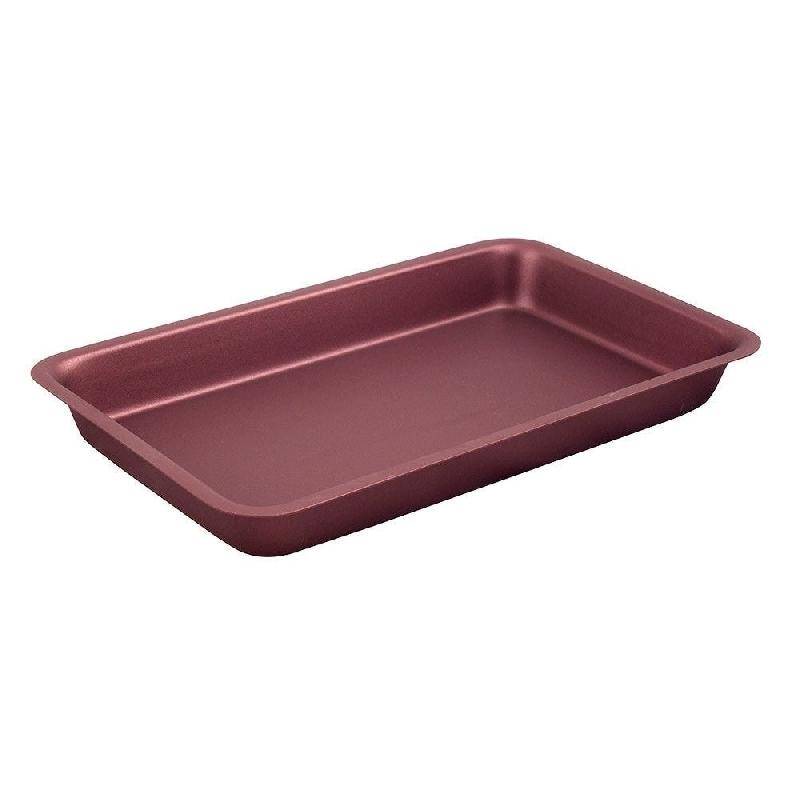 Plateau inox 25,5x15,75x3cm bordeaux_0