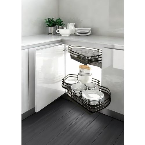 PLATEAUX DOUBLE POUR ANGLE COMBI'S 845 GRIS - LARGEUR 450 MM - DROIT INOXA
