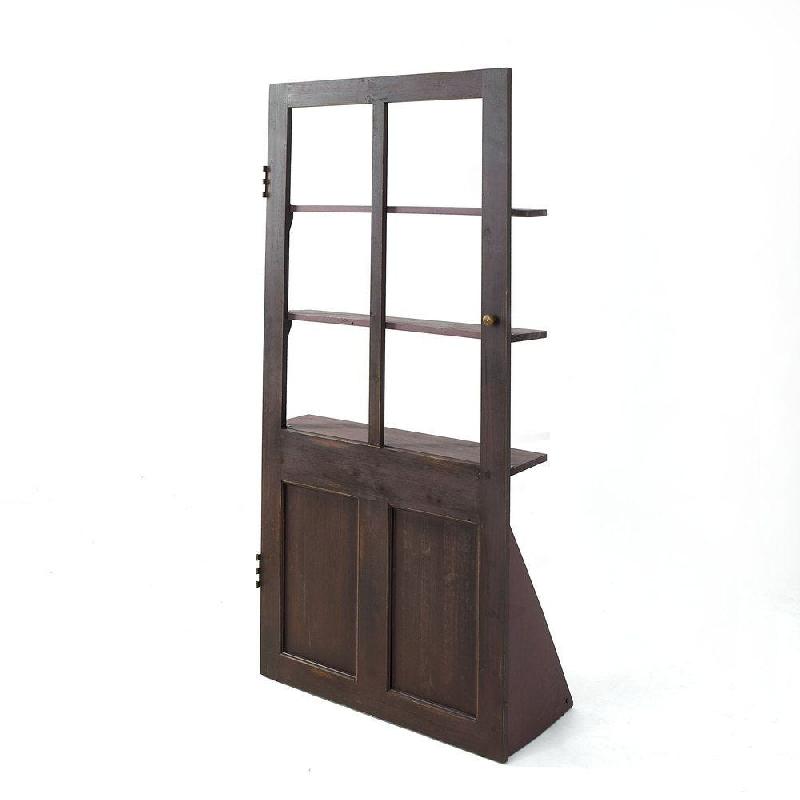 Porte décorative en bois avec étagères L 85 x P 20 x H 180cm_0