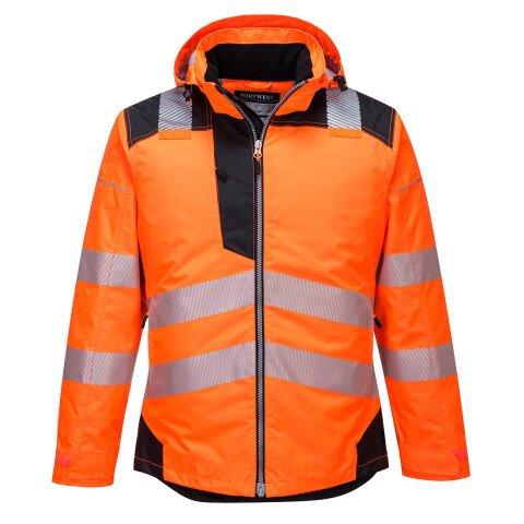 PORTWEST T400 PARKA HV PW3 ORANGE/NOIR - TAILLE 6XL