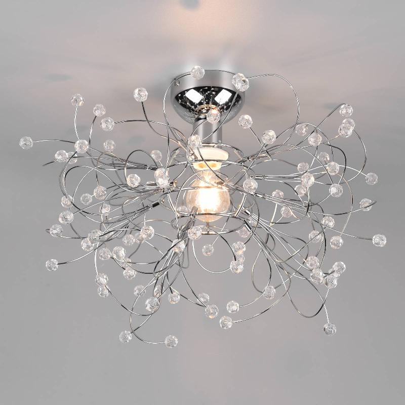 REALITY LEUCHTEN PLAFONNIER GLORIA, E27, À UNE LAMPE, CHROMÉ