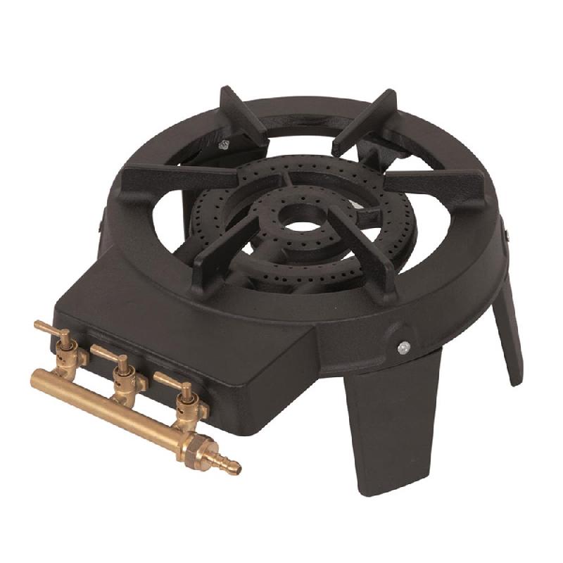 Réchaud gaz 2 feux - 4 pieds en fonte - 9000W - PRF390_0