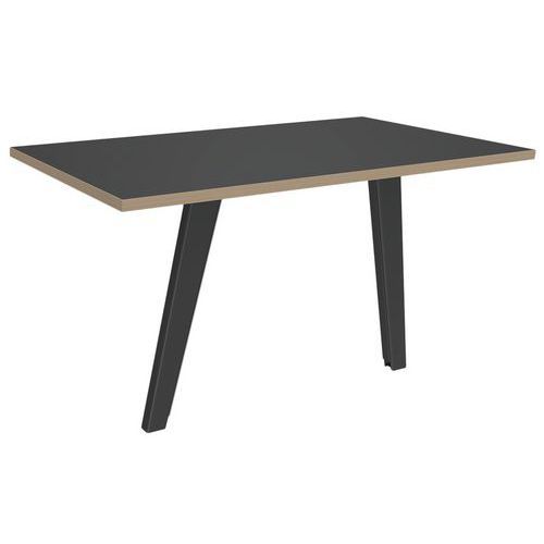 RETOUR BUREAU STEEL GRAPHITE PIEDS CARBONE PLATEAU CARBONE/CHÊNE GRIS - SIMMOB