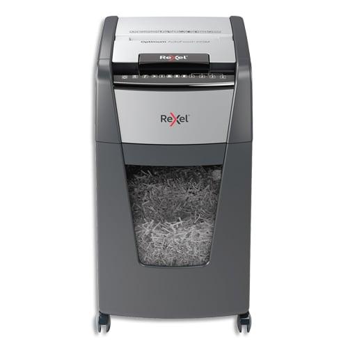 Destructeur de documents Rexel Optimum Auto+ 225M - Coupe micro 2x15mm - 225 feuilles - Corbeille 60L - 2020225MEU_0