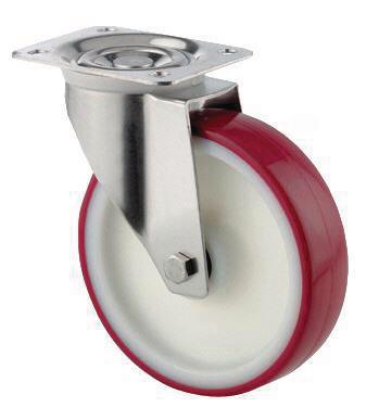 ROULETTE PIVOTANTE À PLATINE - FORCE 100 À 400 KG, Ø : 125 MM - MANUTAN COLLECTIVITÉS