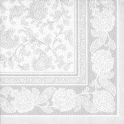 SERVIETTE 'ROYAL COLLECTION ORNAMENTS', BLANC - LOT DE 2