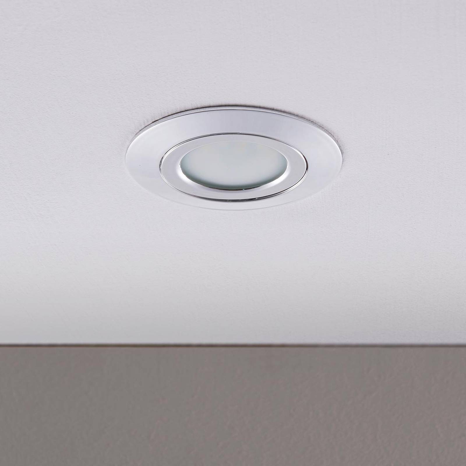 LINDBY SPOT ENCASTRÉ LED ANDREJ, ROND, CHROMÉ