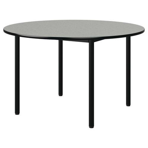 TABLE MALIBU Ø120 T5 4P STRA ISOSON GRIS 1400/NOIR NOIR 9005