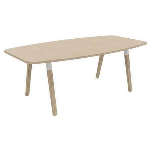 TABLE TONNEAU DIALOGUE 200 X 100 CM CHÊNE PIED HÊTRE - BURONOMIC