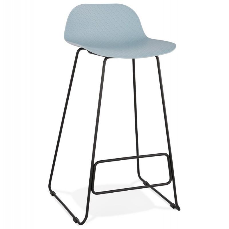 Tabouret de bar Blitz 95cm - Bleu & Noir - Paris Prix - Métal & Polypropylène_0