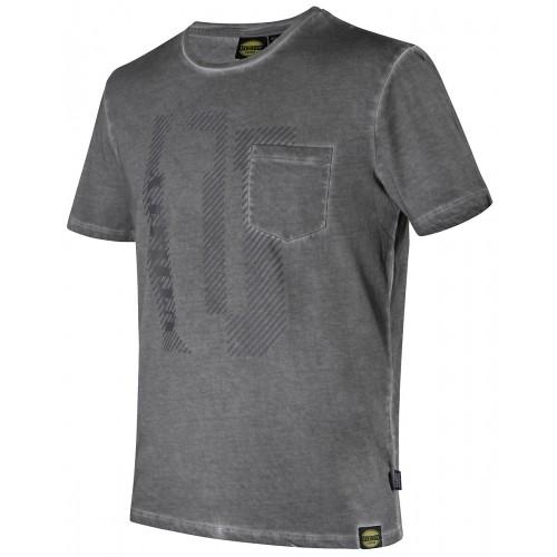 TEE-SHIRT DE TRAVAIL RESPIRANT 100% COTON URBAN - EFFET VINTAGE DÉLAVÉ - GRIS M DIADORA UTILITY