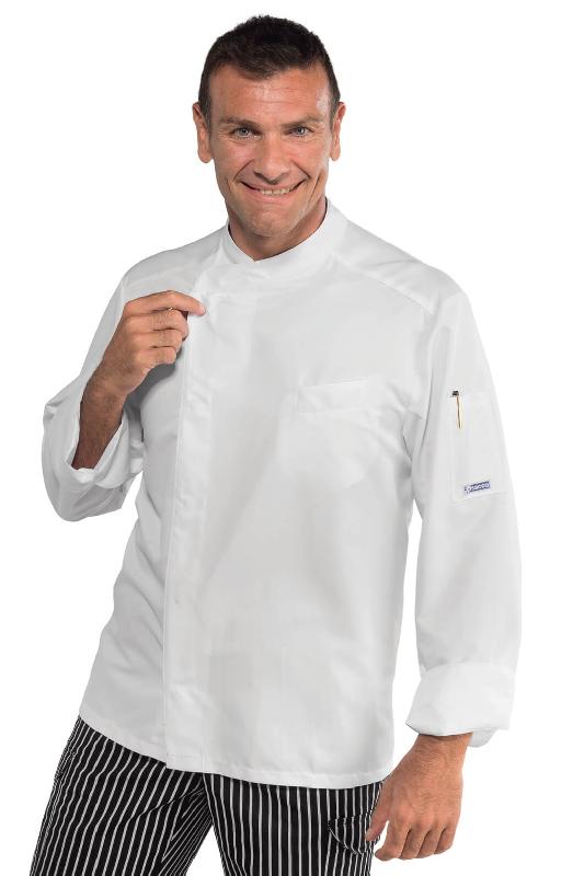 VESTE DE CUISINE BLANCHE EN TISSU MICROFIBRE SUPERDRY