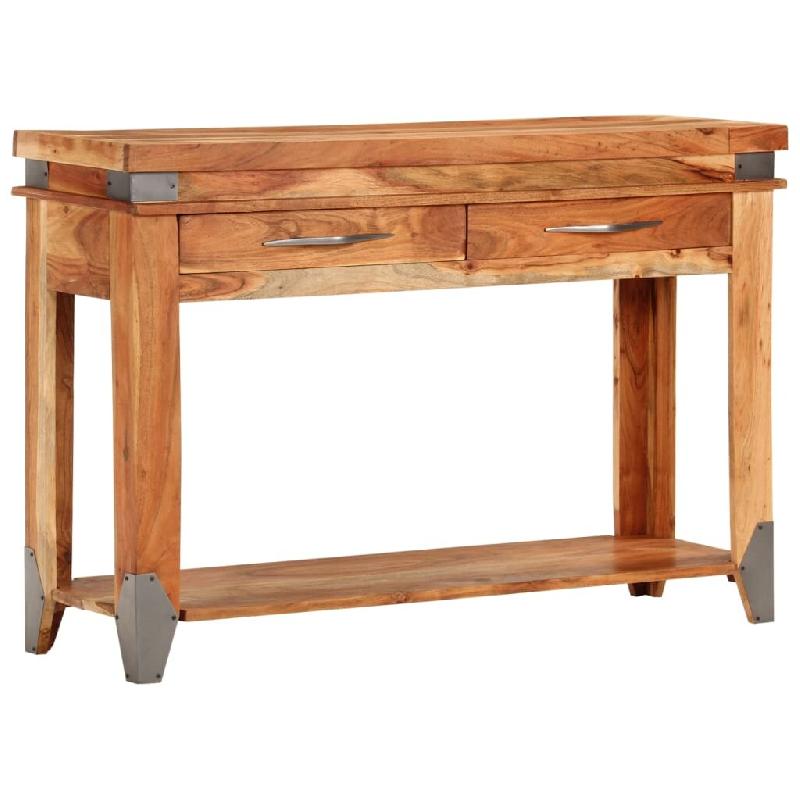 VidaXL Table console 110x34x74 cm Bois d'acacia massif - Bois massif 338469_0