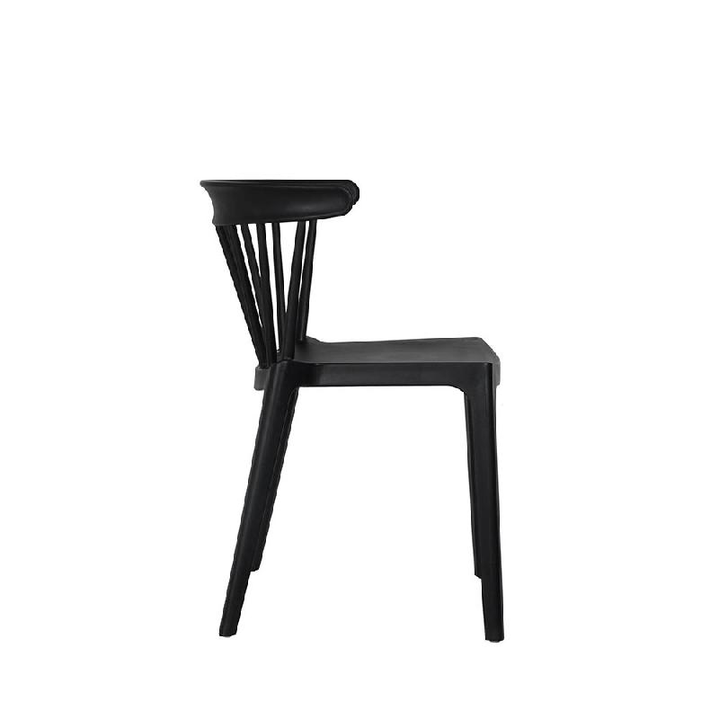 Windson - Chaise empilable en polypropylène noir_0