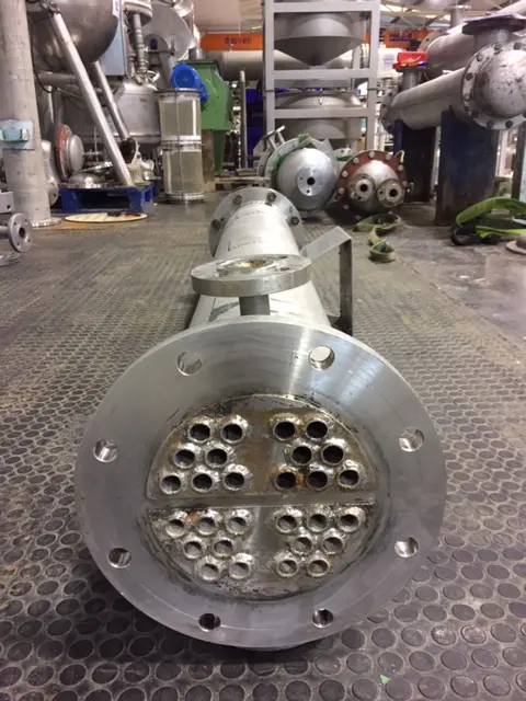 Échangeur tubulaire d'occasion Aguilar et chambres 2,5 m2 inox - Référence : C4219_0