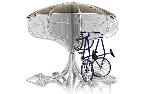 Abri vélo ouvert pour 10 vélos - autoportant, autonome en énergie, eco-conçu_0