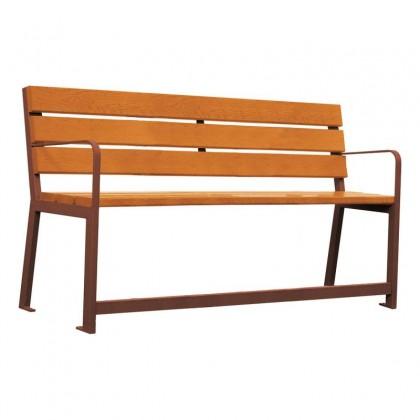 Banc Silaos spécial sénior - Longueurs 1200 ou 1800 mm - Structure acier et bois en chêne certifié PEFC_0
