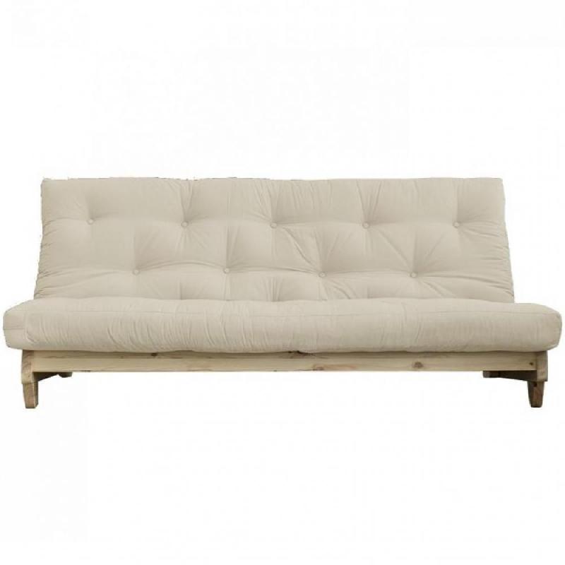 BANQUETTE CONVERTIBLE FRESH PIN COLORIS BEIGE COUCHAGE 140*200 CM._0