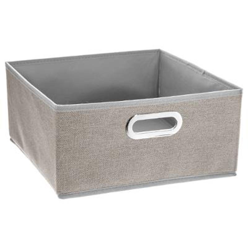 Boîte de rangement pliable premium 31x31x15 cm beige - Paris Prix_0