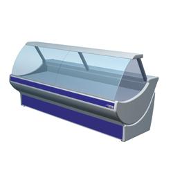 Comptoir réfrigéré ventilé avec réserve sans groupe ASS-135 - vitres bombées et froid ventilé_0